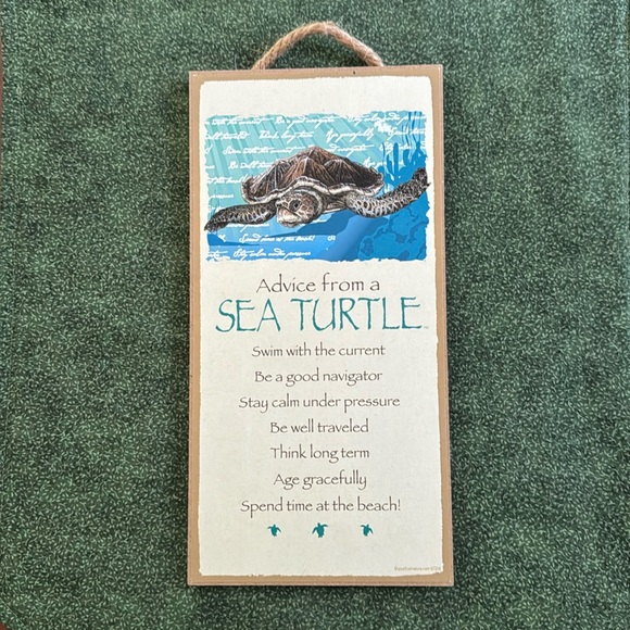 Your True Nature | Wall Decor | Nwt Advice From A Sea Turtle Wooden ...